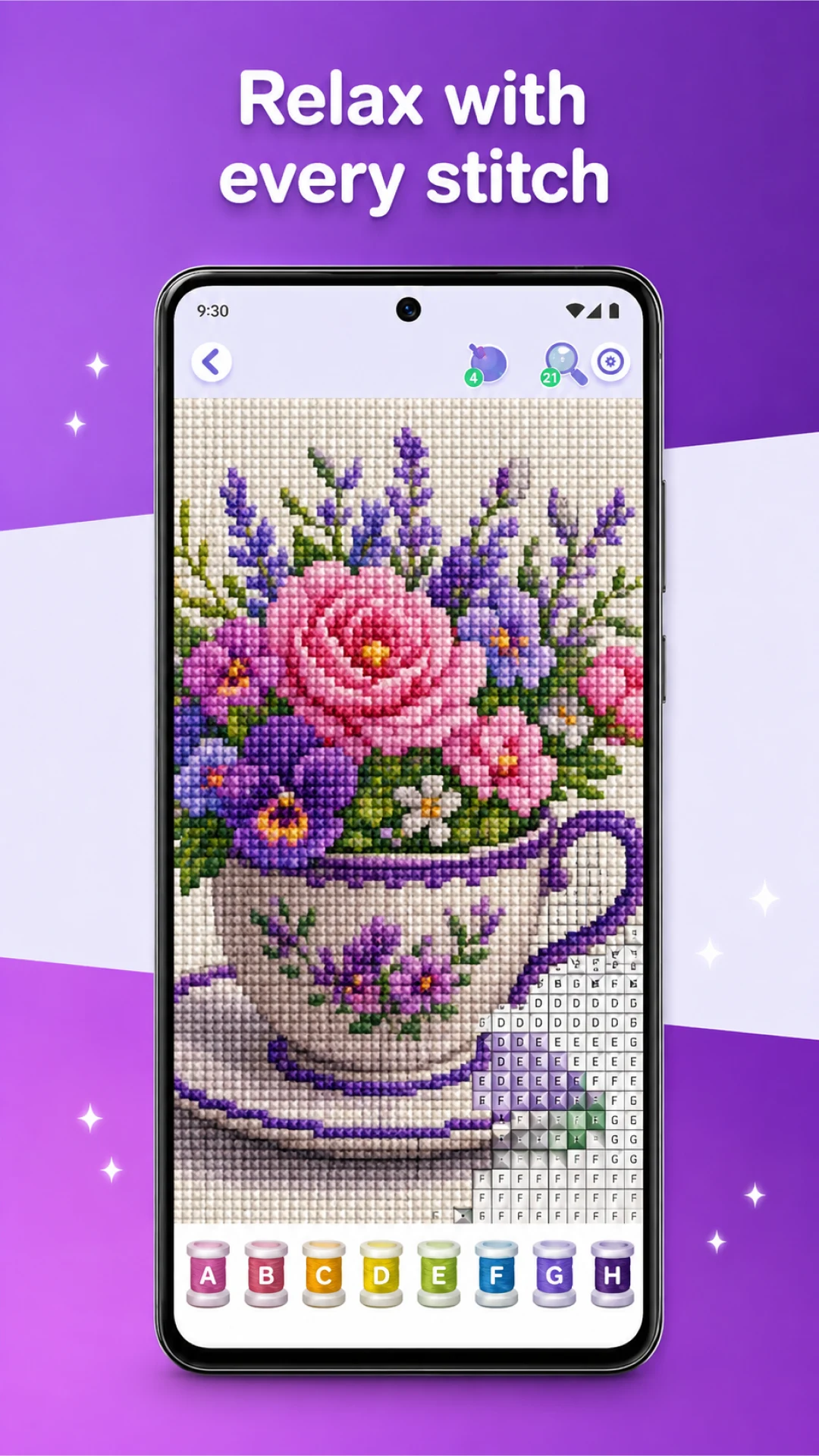 Cross Stitch: Paint By Numbers screenshot